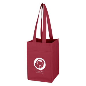 Non-Woven 4 Bottle Wine Tote Bag