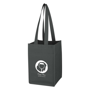 Non-Woven 4 Bottle Wine Tote Bag